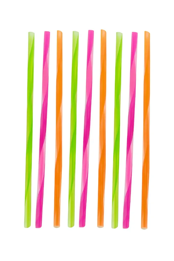 [PAILLE_COLOREE_TWISTE_50_50_8MM] PAILLE COLOREE TWISTE 50/50 8MM 4000 unités/carton 240x8mm MAT ( 1 unité de vente = sac de 100 pièces) (40 sacs par carton)
