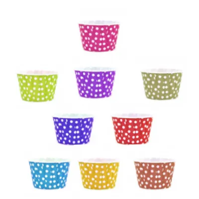 Boîte à cupcake en papier avec points blanc GOLDEN ( 1 unité de vente = sacs de 25 pièces)(40 sacs par carton )