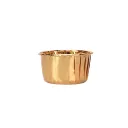 Boîte à cupcake lazer rond doré (carton de 120 packs) (pack= 25 unités)