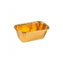 Boîte à cupcake lazer réctangulaire doré (carton de 120 packs) (pack= 25 unités)