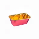 Boîte à cupcake lazer réctangulaire rouge (carton de 120 packs) (pack= 25 unités)