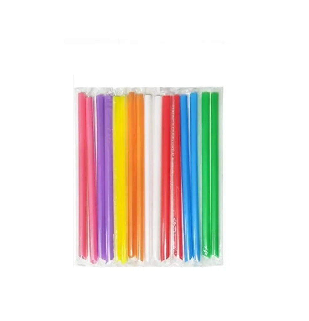 [PAILLE_BUBBLE_TEA] PAILLE BUBBLE TEA ENVELOPPÉE INDIVIDUELLEMENT  MAT ( 1 unité de vente = sac de 250 pièces) (8 sacs par carton)